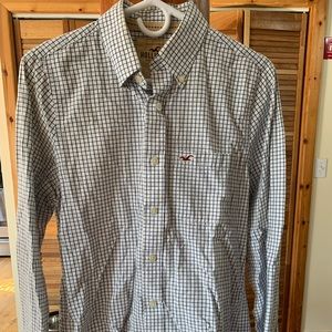 stretch poplin slim fit shirt hollister